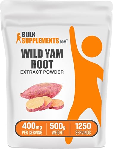 Miniatura 6 de BulkSupplements. com Extracto de ñame salvaje en polvo, suplemento de hierbas, suplemento de ñame silvestre, 400 mg de extracto de raíz de ñame
