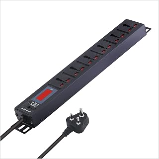 MX 5‑Outlet Extension Board 1500 W 6 A with Live Voltage Display – ISI‑Marked 0.75 mm² Cable, Built‑in Fuse & Master Switc... Price In India