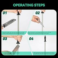 Vista 8 de Kota Japan 12 in. Diamond Carbon Steel Professional Knife Sharpener Rod Kitchen, Home or Hunting Master Chef, Hunter or Home Gourmet Blade