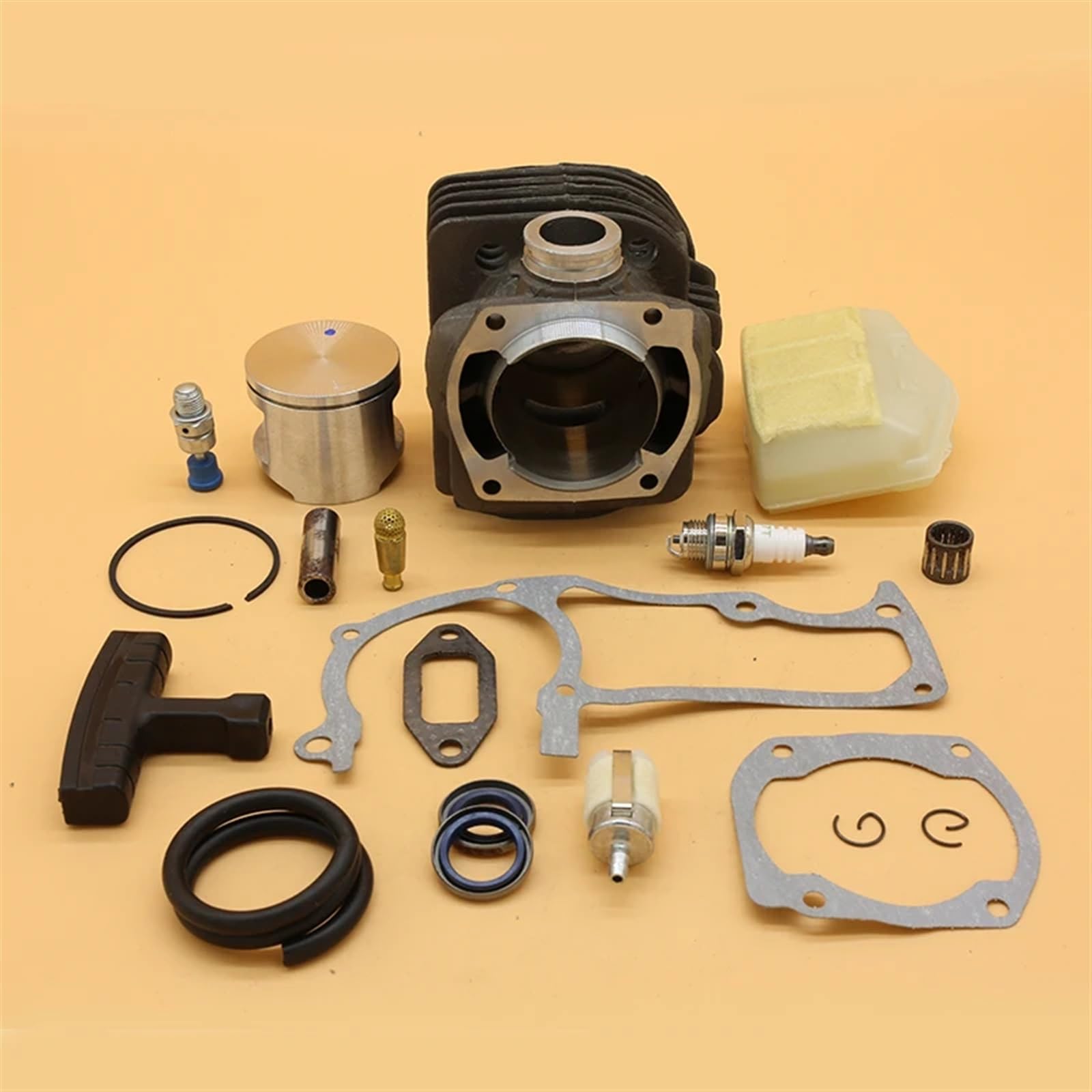 Conjunto de pistón de cilindro de 48/50 mm, filtro de aire, junta de manguera de combustible, kit de bujías, for Husqvarna, 365 372, piezas de repuesto for motosierra de jardín Filtros de aire
