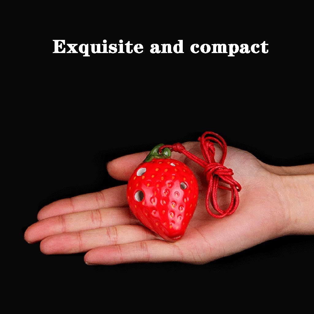 Tweeter De 4 Orificios Con Forma De Fruta Creativa Terracotta Ocarina, Los Principiantes Con Forma De Fresa Y Limón Practican Instrumentos De Viento, Caja De Embalaje + Cordón + Material Didáctico