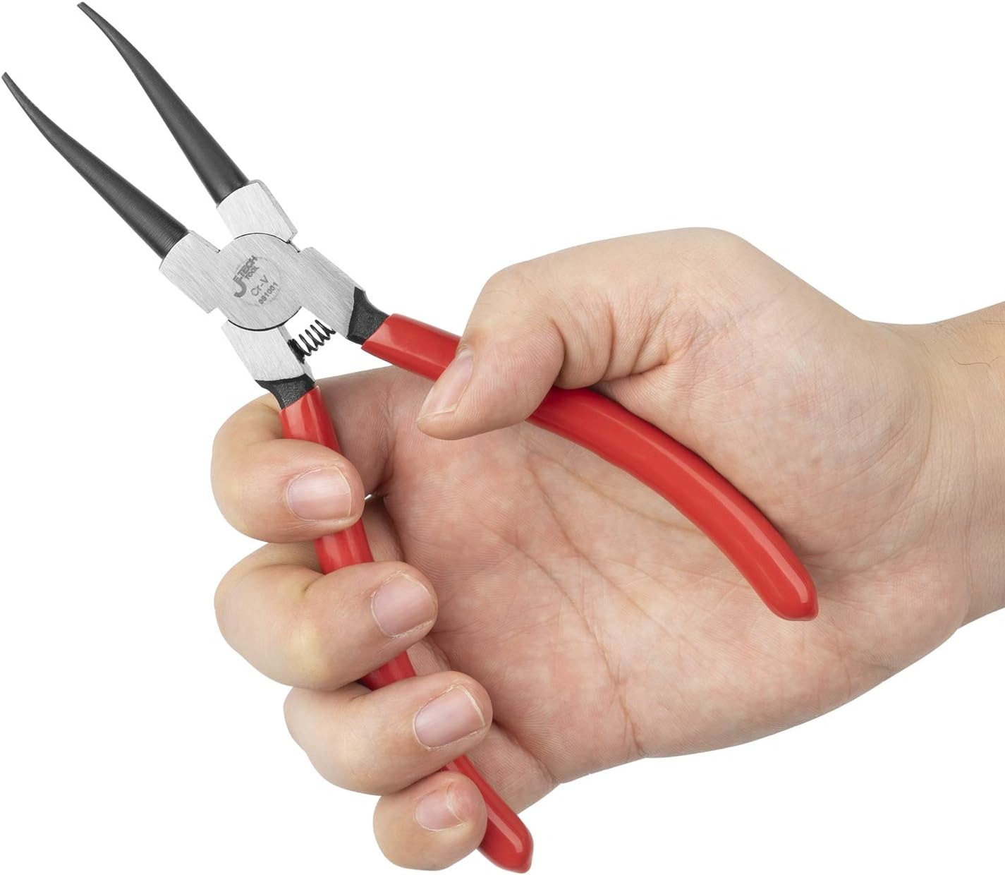 Jetech 4PC 7" Snap Ring Pliers Set, Internal/External Circlip Pliers, Straight Bent Jaws, 0.07" Tip Diameter, Cr-V Alloy Steel
