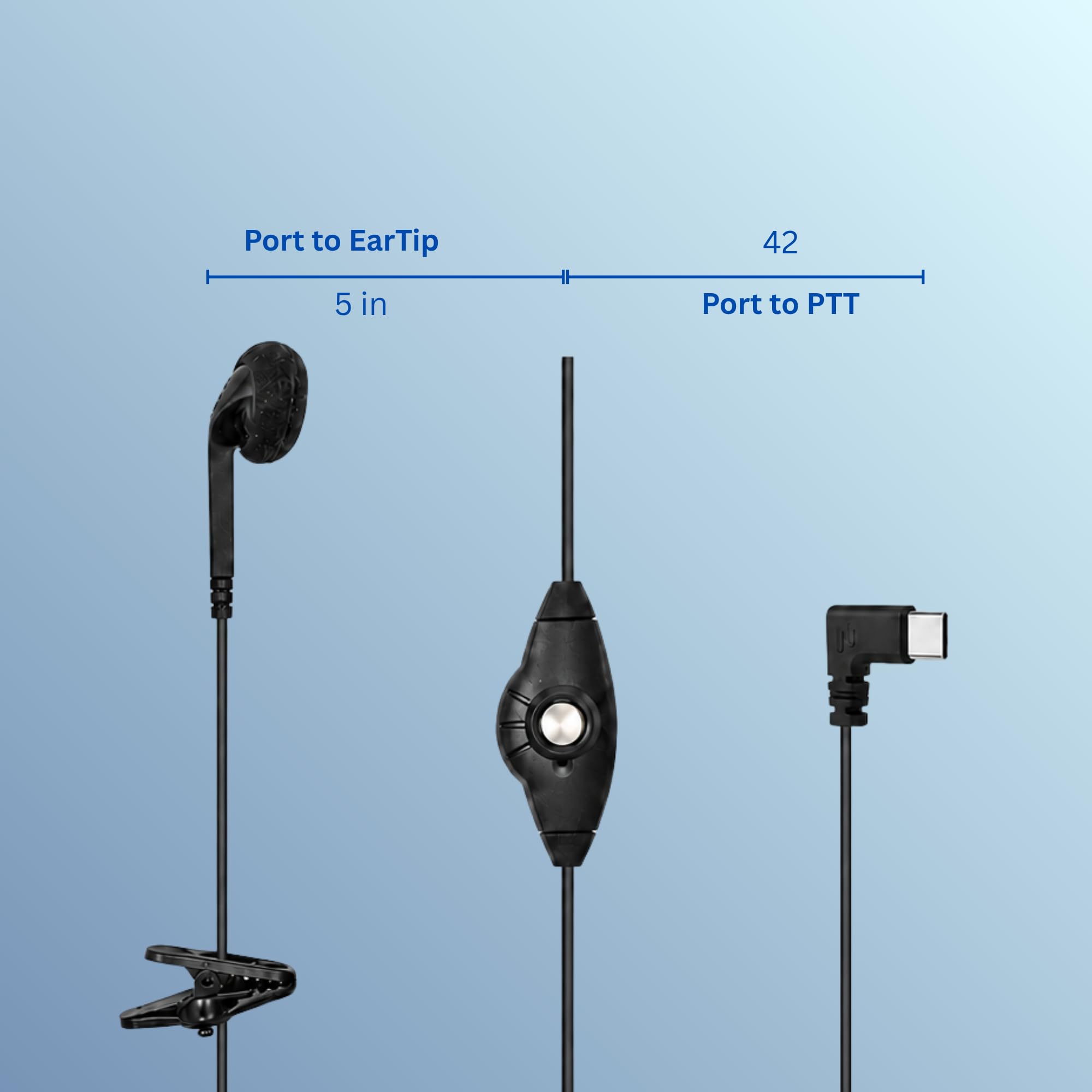 S26 PTT - Auricolari USB C con pulsante PTT e microfono (per team, Zello e altre app Walkie Talkie su smartphone Android/iOS) (confezione da 3)