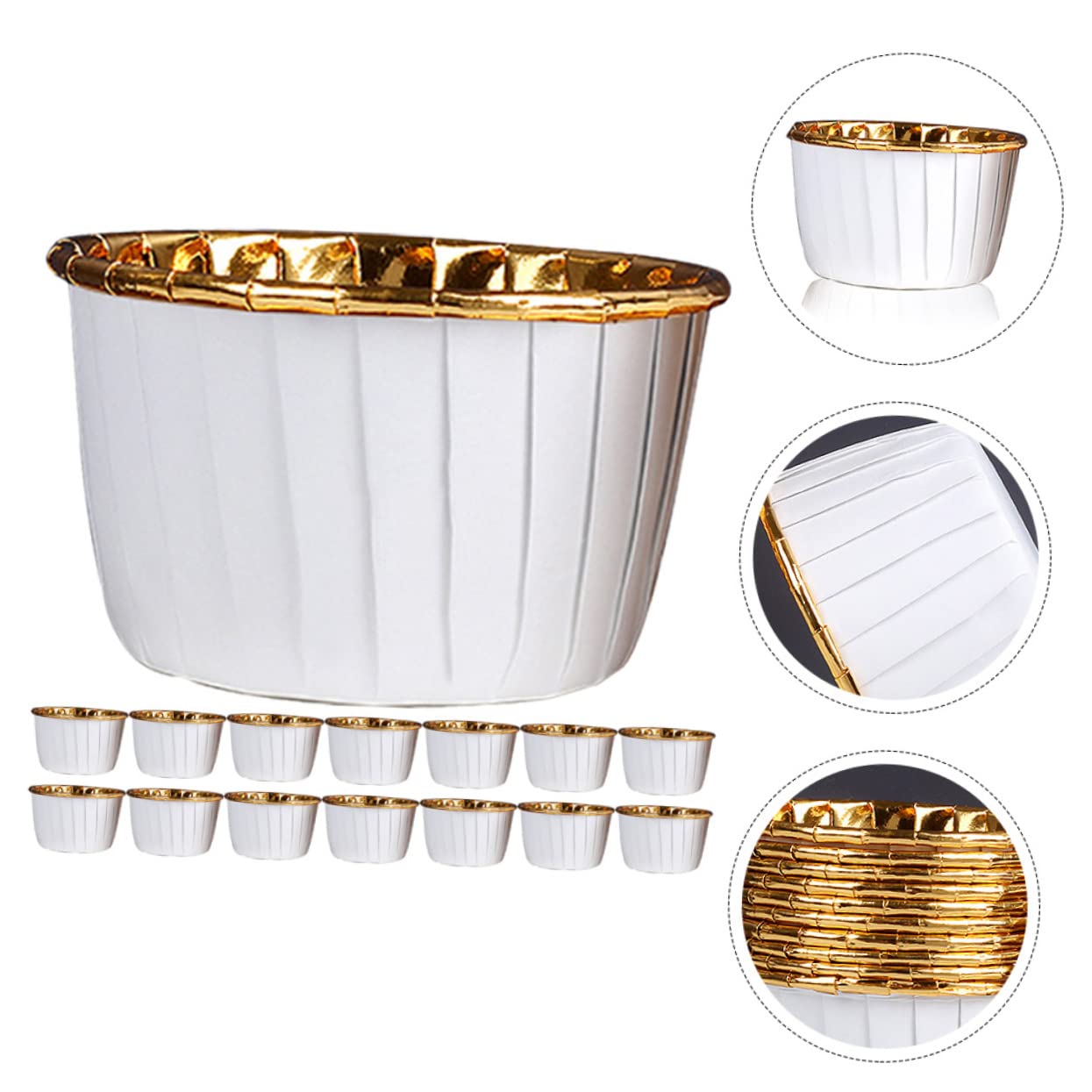 BESTonZON 250 Piezas Tazas Decorativas Para Muffins Molde Para Mini Cupcakes Envoltorio De Papel Para Cupcakes Tazas De Papel Para Hornear Mini Pastel Prensado Taza De Muffins Papel Encerado