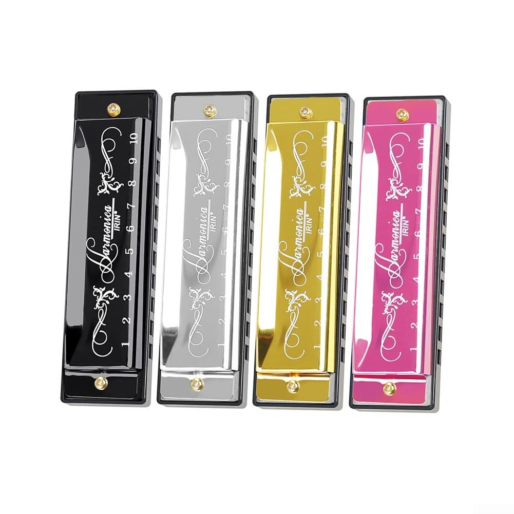 Harmonica en Do pour nouveaux joueurs Design 10 trous assure un excellent son (rose)