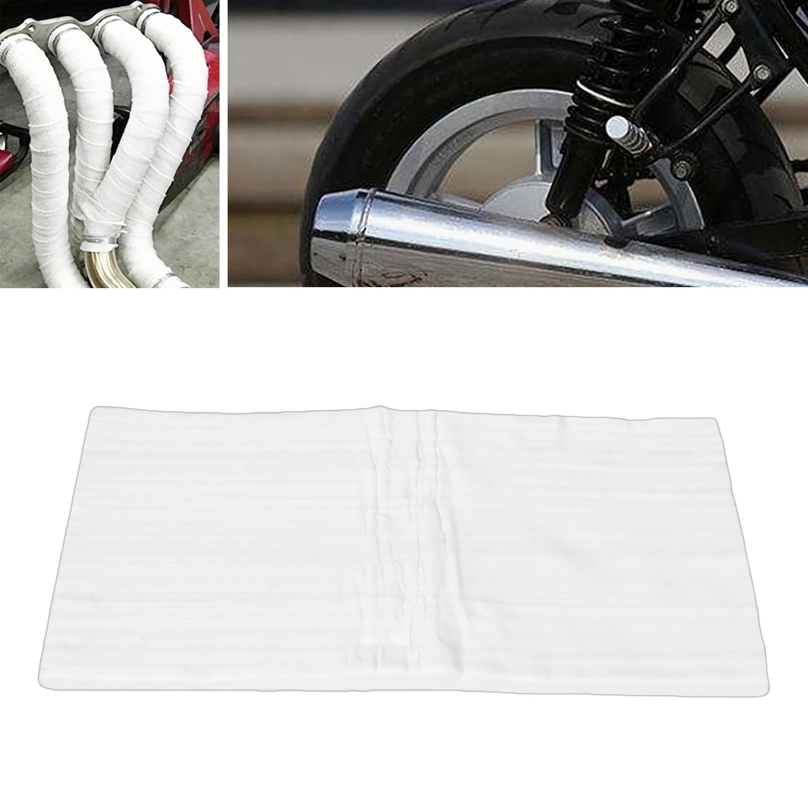 Mata tłumika wydechowego motocykla z włókna szklanego Izolowana akustycznie owijka rury zapewniająca cichszą pracę pojazdu