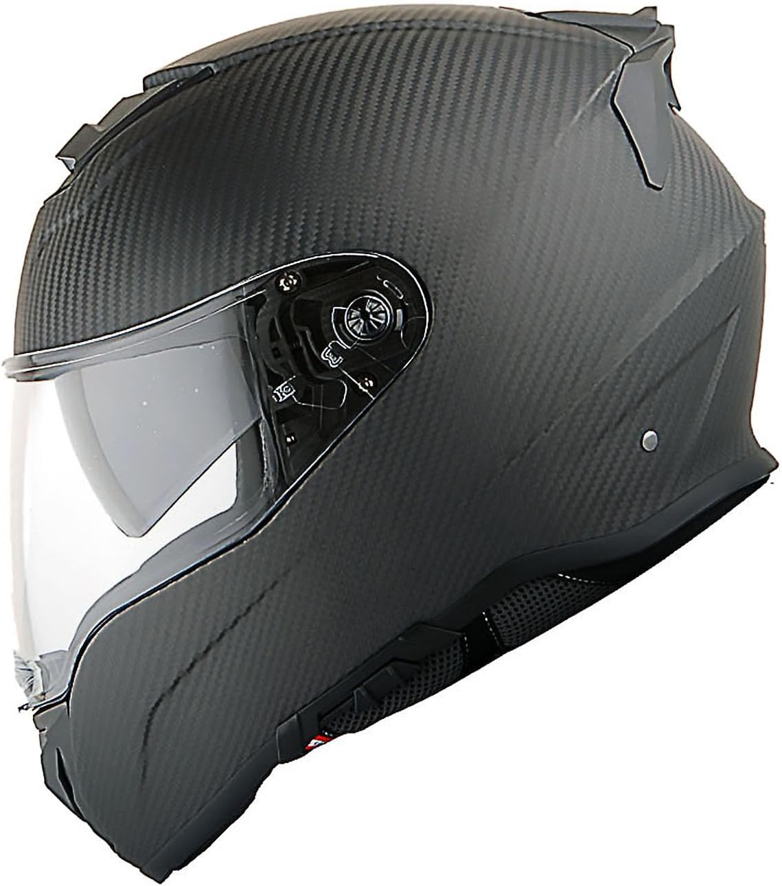 Martian Genuine Real Carbon Fiber Build Motorcycle Full Face Helmet Black, DOT Approved