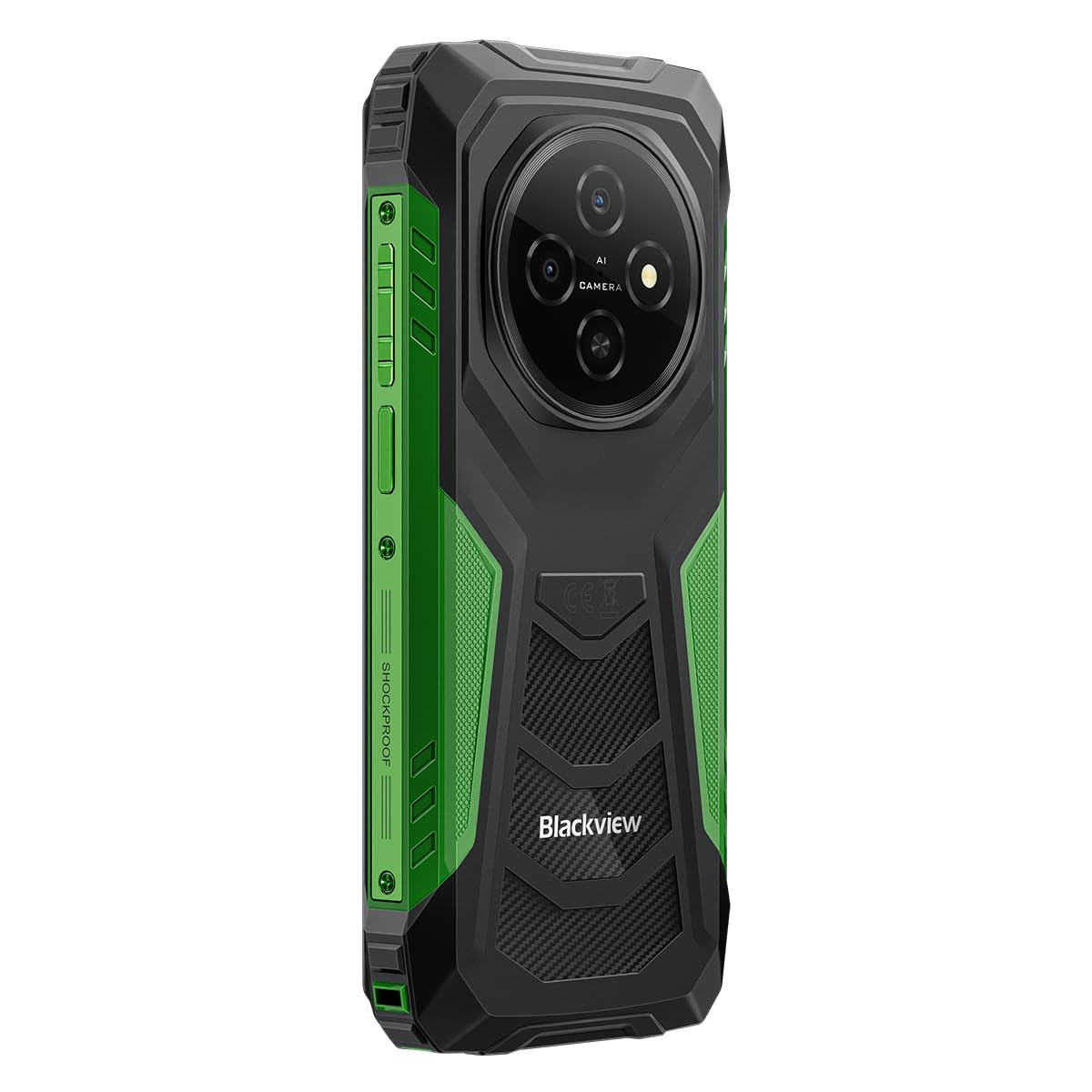 Blackview FORT 1 | 6,56" HD+ 90Hz | 18GB RAM + 256GB (2TB) | Verde | Smartphone Rugged | Android 15 | Fotocamere 16MP + 8MP | Batteria 10000mAh | IP68/IP69K | NFC | Dual SIM | 2 anni di Garanzia