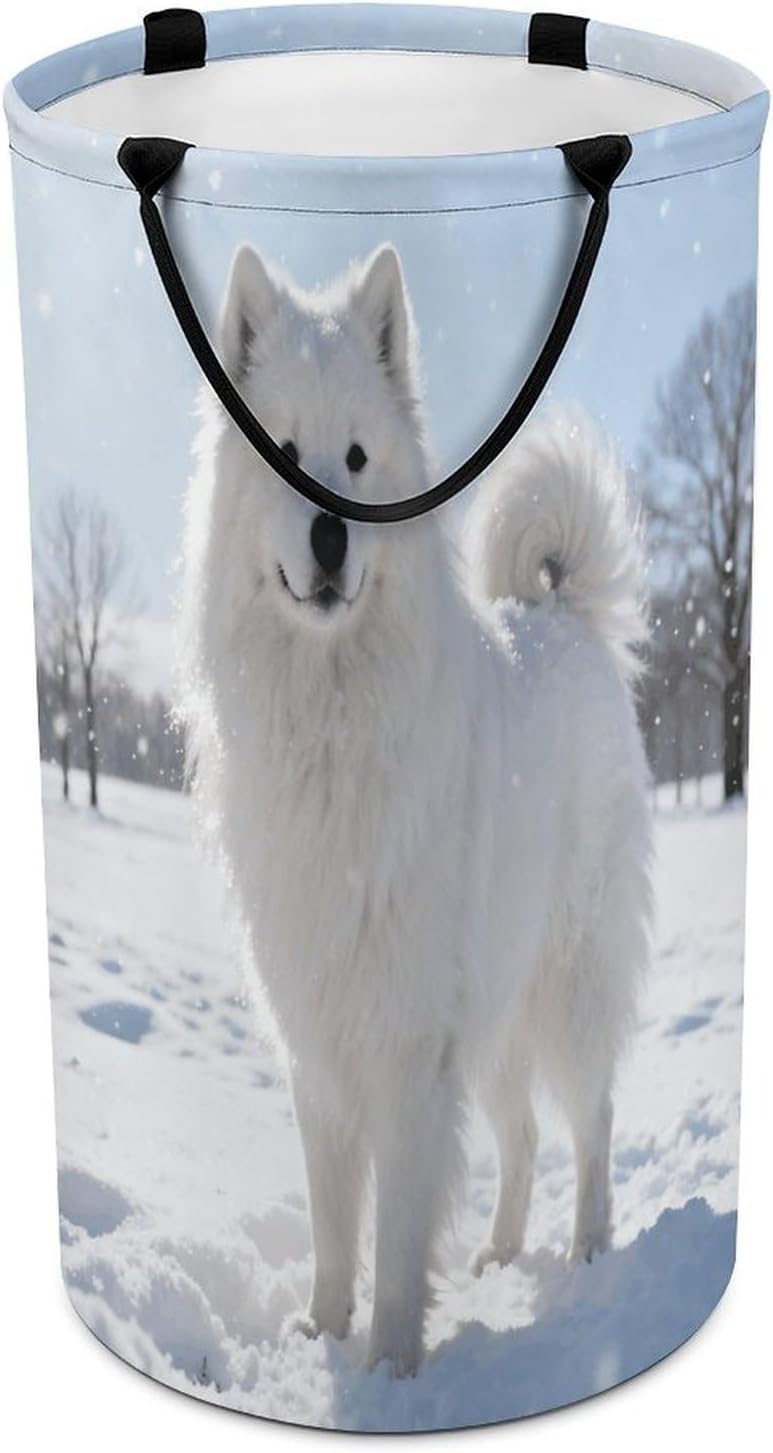 Cute Dogs Laundry Hamper Portable Lightweight Clothes Hampers Fashion Dirty Laundry Storage Basket Large Capacity Foldable Clothes Baskets for Bathroom Bedroom