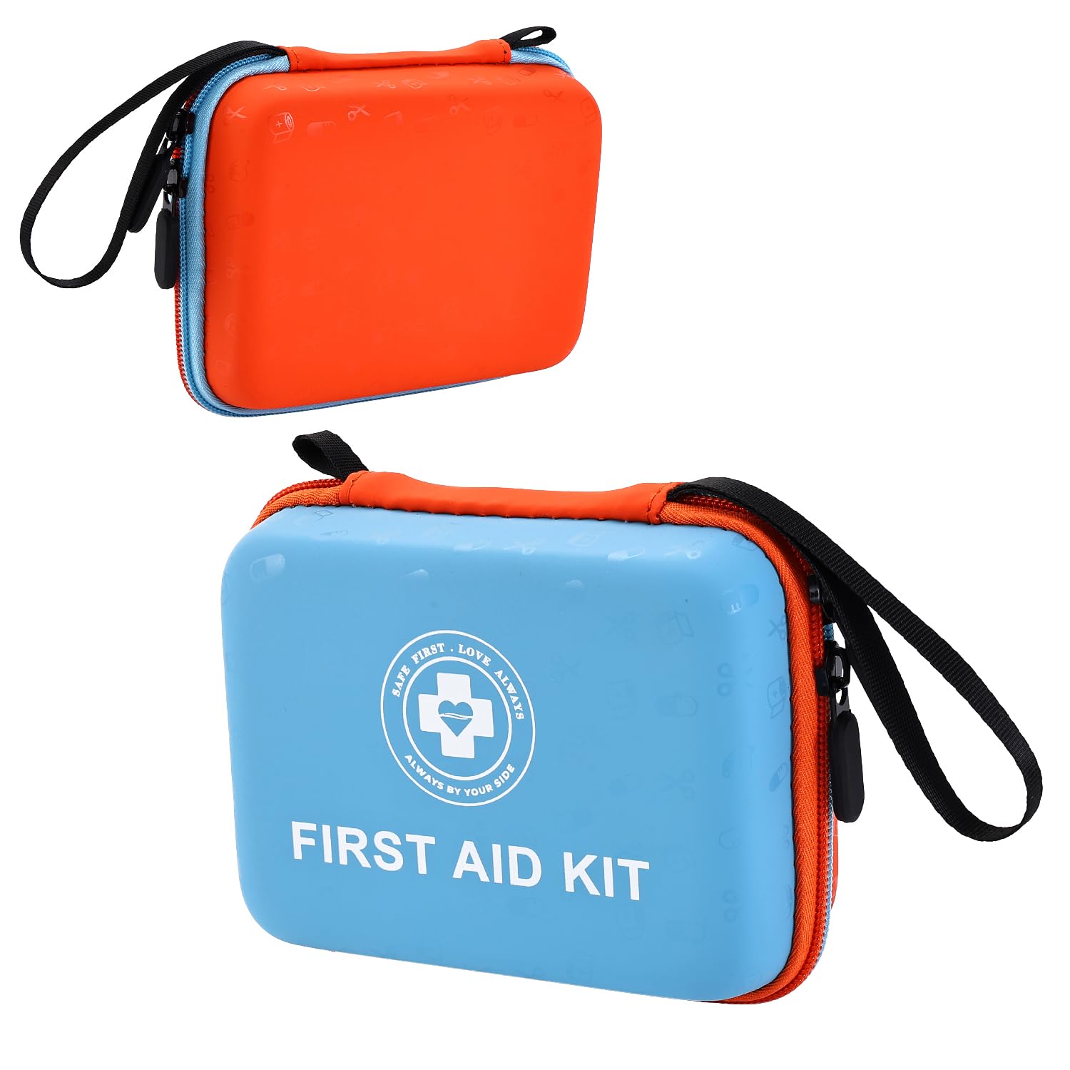 Small First Aid Kit - 165 Piece Dual-Color Emergency Medical Kit with Hard Shell & Fluorescent Exterior Coating, Emergency First Aid Kit for Home, Car, Travel, Hiking & Outdoor(Pink/White) — Amazon image 5