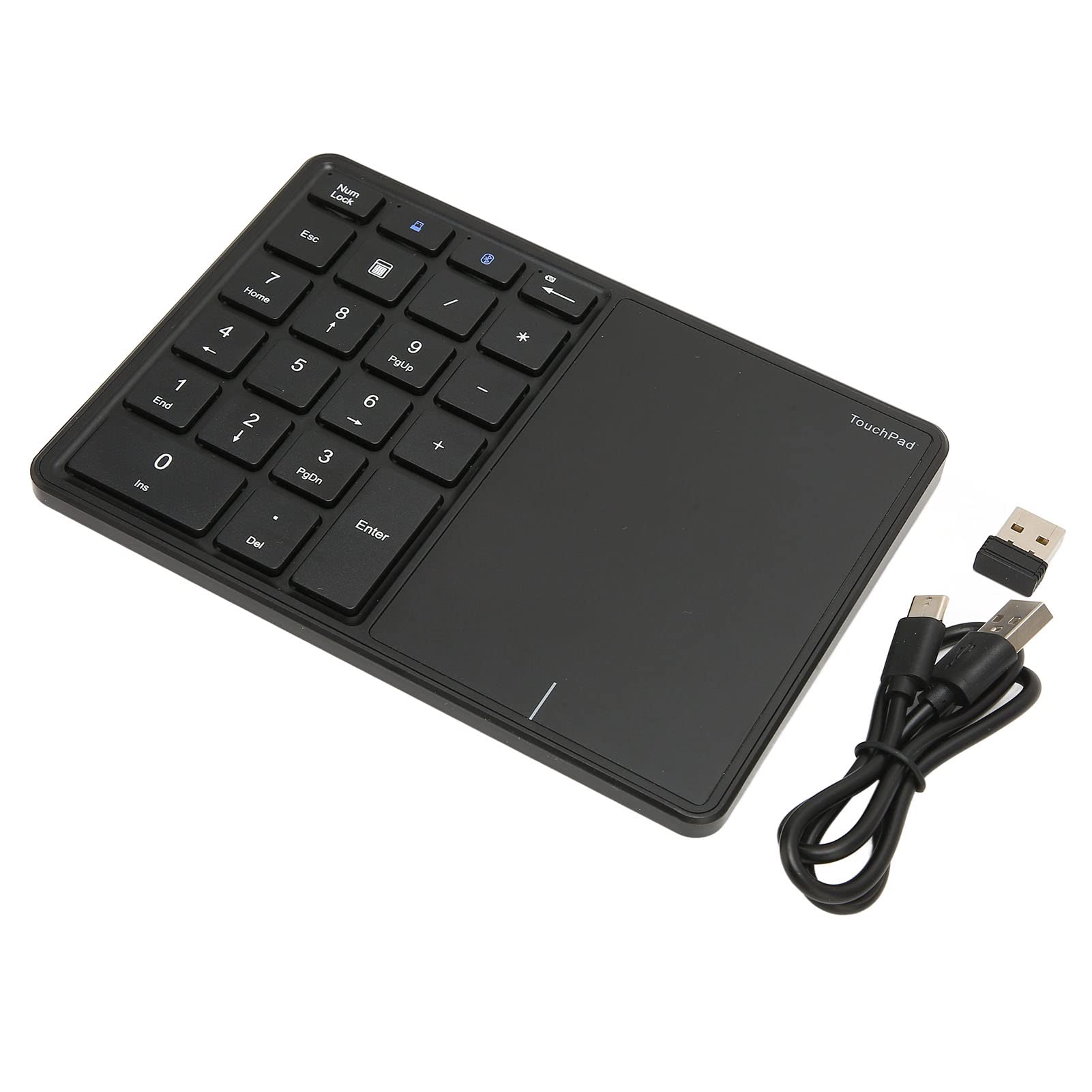 AMONIDA Tastierino Numerico Wireless a 22 Tasti con Touchpad Design Ergonomico per L'home Office ABS Leggero