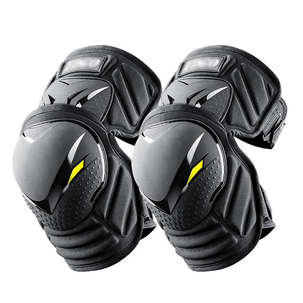 Ginocchiere Moto Traspirante, Anticollisione Ginocchiera Guscio in TPU Adulto Ginocchiere Protezioni per Motocross, Dirt Bike, Mountain Bike