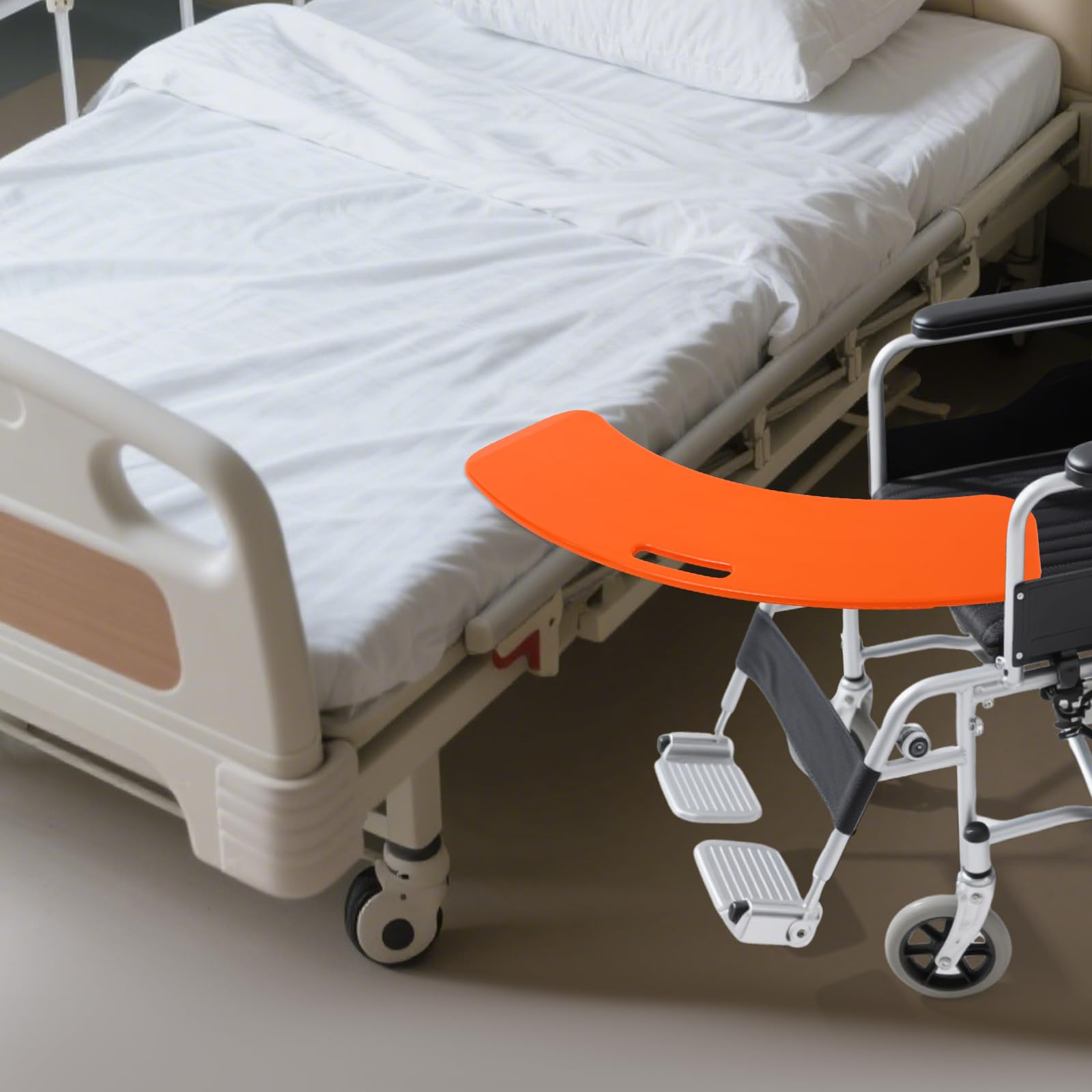 Tabla de transferencia deslizante, para personas mayores, hasta 150 kg, para traslado a la cama, coche, baño, etc. (naranja)