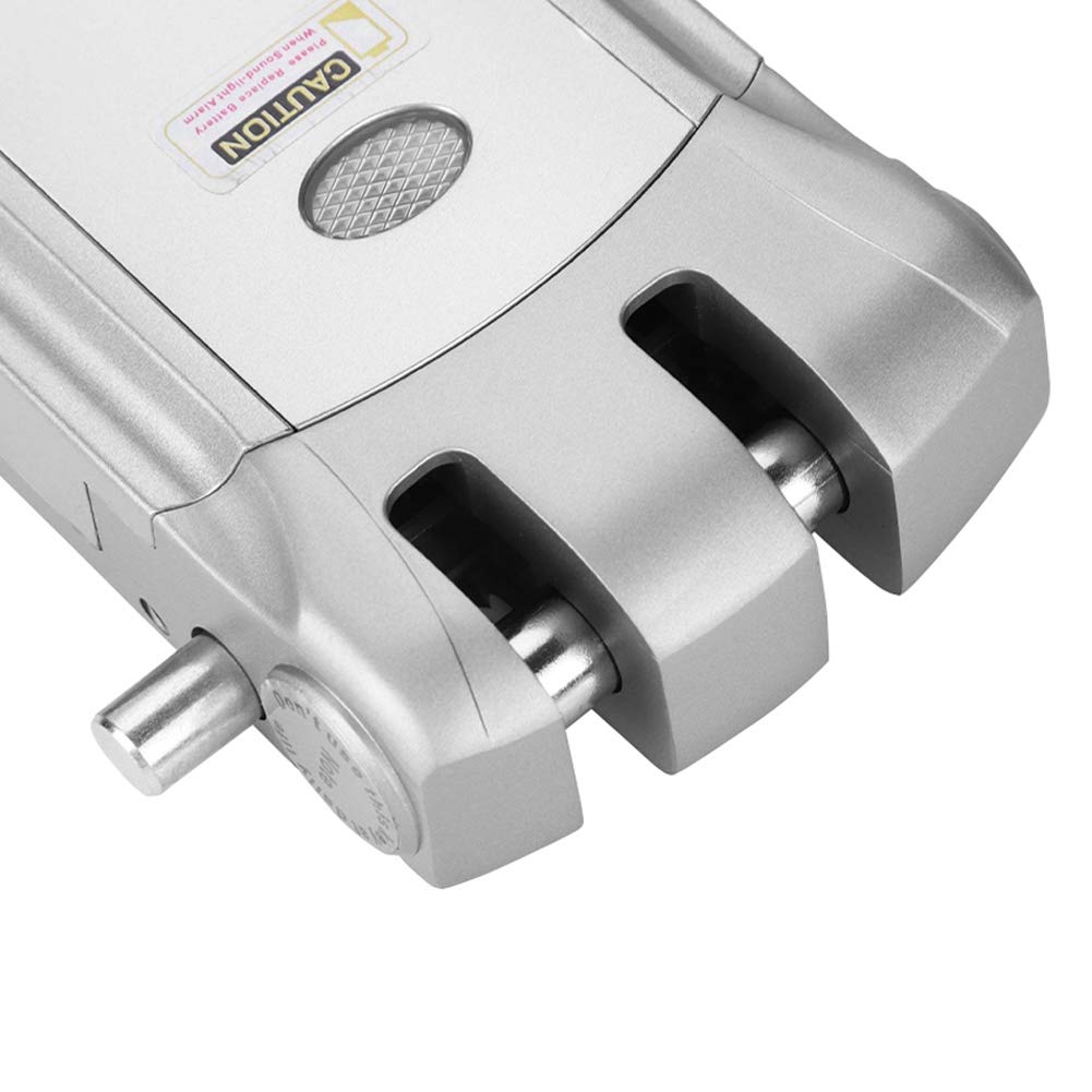 MAGT Cerradura Electrónica de Seguridad, Invisible, Sin Llave, Control Remoto y Aplicación, Plata