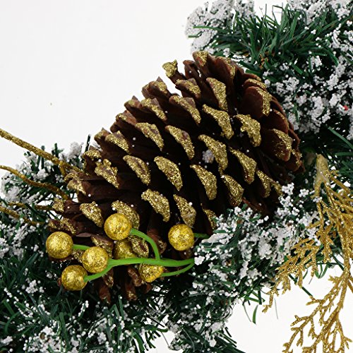 menolana 2 M Guirlanda de Natal Pinho Artificial para Decorações de Natal Roxo - Ouro