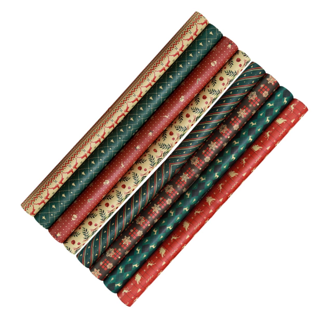 Healvian 4 Zestawy Sztuk Retro Papier Do Pakowania Prezentów Bożonarodzeniowych I Urodzinowych Z Motywem Świątecznym Kraft Papier Bezpieczny I Wytrzymały Idealny Do Diy I Dekoracji 8 Szt.*4