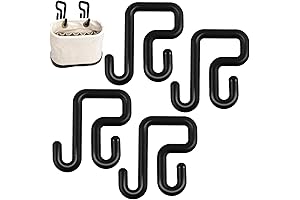 Set of Four 3-Inch Black Aerial Bucket Lip Bucket Hooks for Linemen