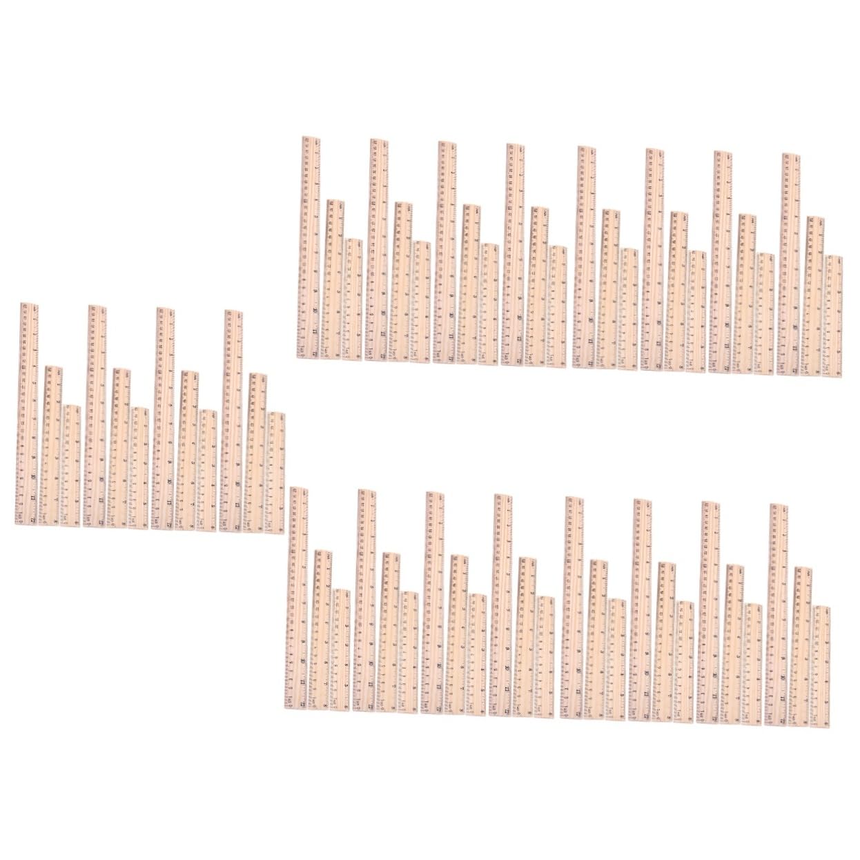 Lurrose Lot De 5 Règles En Bois Règle De Mesure Pour Étudiants Outils Dapprentissage Des Mathématiques Règle Pliante 12 Pièces X 5