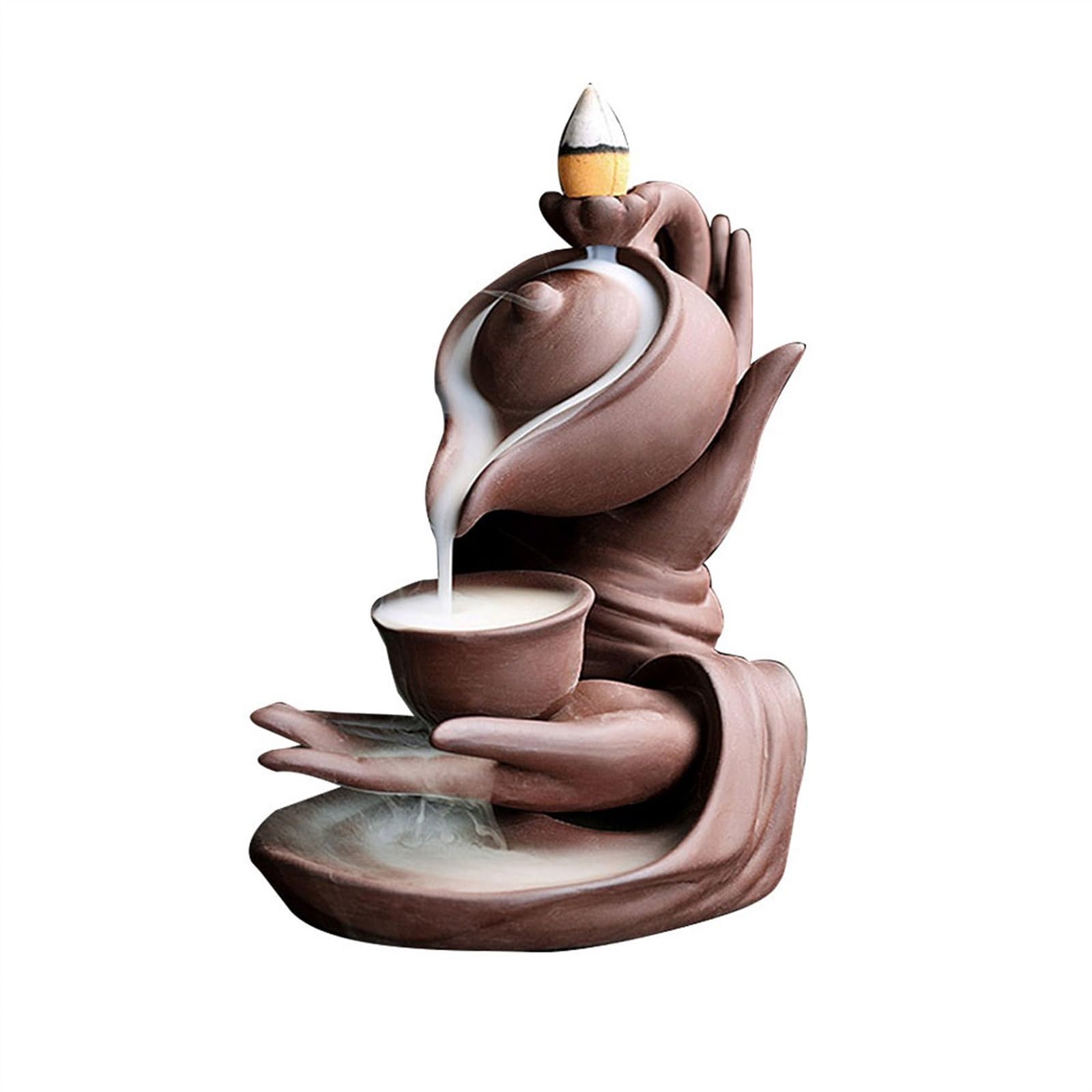 Incense Pot Retro Creative Purple Sand Backflow Incense Burner Indoor Home Zen Decorative Ornaments Holder