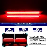 Vista 3 de 3 en 1 para 2011 2012 2013 2014 2015 2016 2017 Honda Odyssey Reflector de Parachoques Trasero LED Luz de Freno Señal de Giro Lente Ahumada