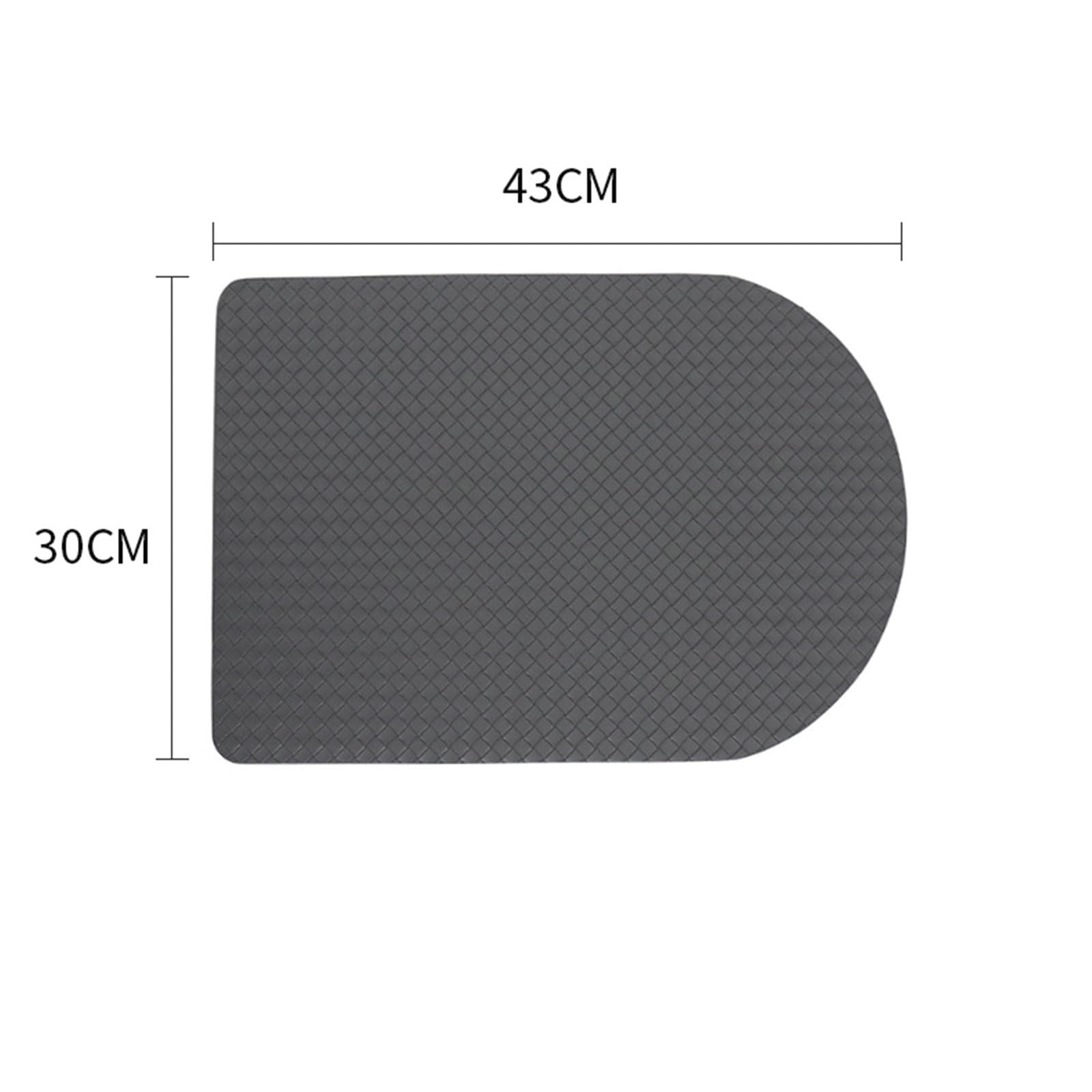 Juego de 8 manteles individuales de mesa, mantel lavable de piel con forma de pan, textura tejida, estilo europeo, antideslizante, resistente al calor, para cocina, gris oscuro, 30 x 43 cm