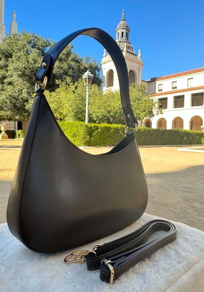 Ivan Troy Elegant Lala Leather Handbag - Italian Craftsmanship | Italian Shoulder Bag for Women (Coffee) - Image 6