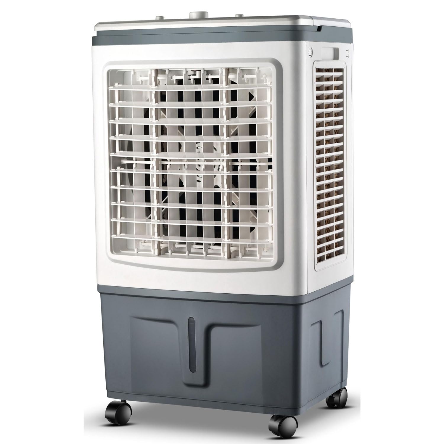 YIYHFKM Evaporative Air Cooler Portable Air Conditioner with Touch Panel 3 Speeds 120° Oscillation 80W Cooling – Ultra Quiet Cooling Fan Cooling AC Unitfor Room Garage Workshop Indoor & Outdoor
