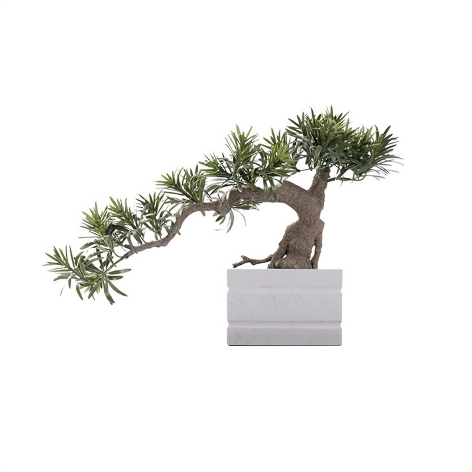 MYUYEE Artificial Bonsai Tree Green Potted Plants Zen Landscaping Ornaments Home Decoration Simulation Tree High-Grade Interior Decorations Artificial Tree