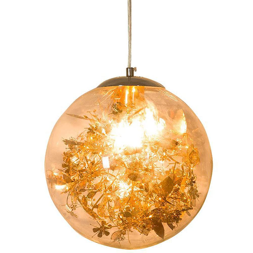 Lustre moderne LED en verre soufflé style personnalité art pour une décoration raffinée