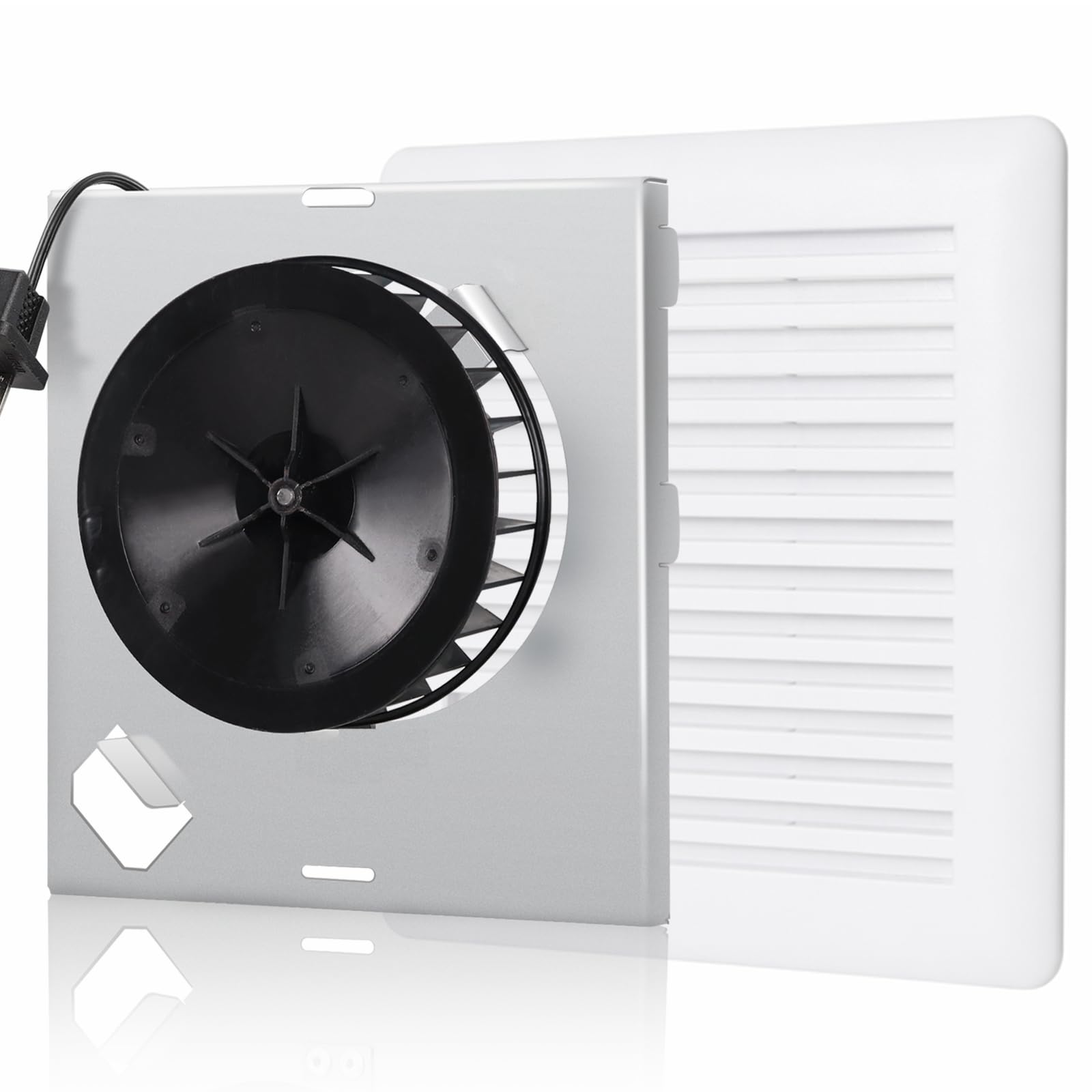 【Upgraded】 696N-R02 B Unit 70CFM Lüfter mit C350BN-Kühlergrill, kompatibel mit Broan-Nutone 688-K 688-J 688-H 688-G 695N-R02 B, 696N-R01 B, 695N-R02 B, 3.0 Sones