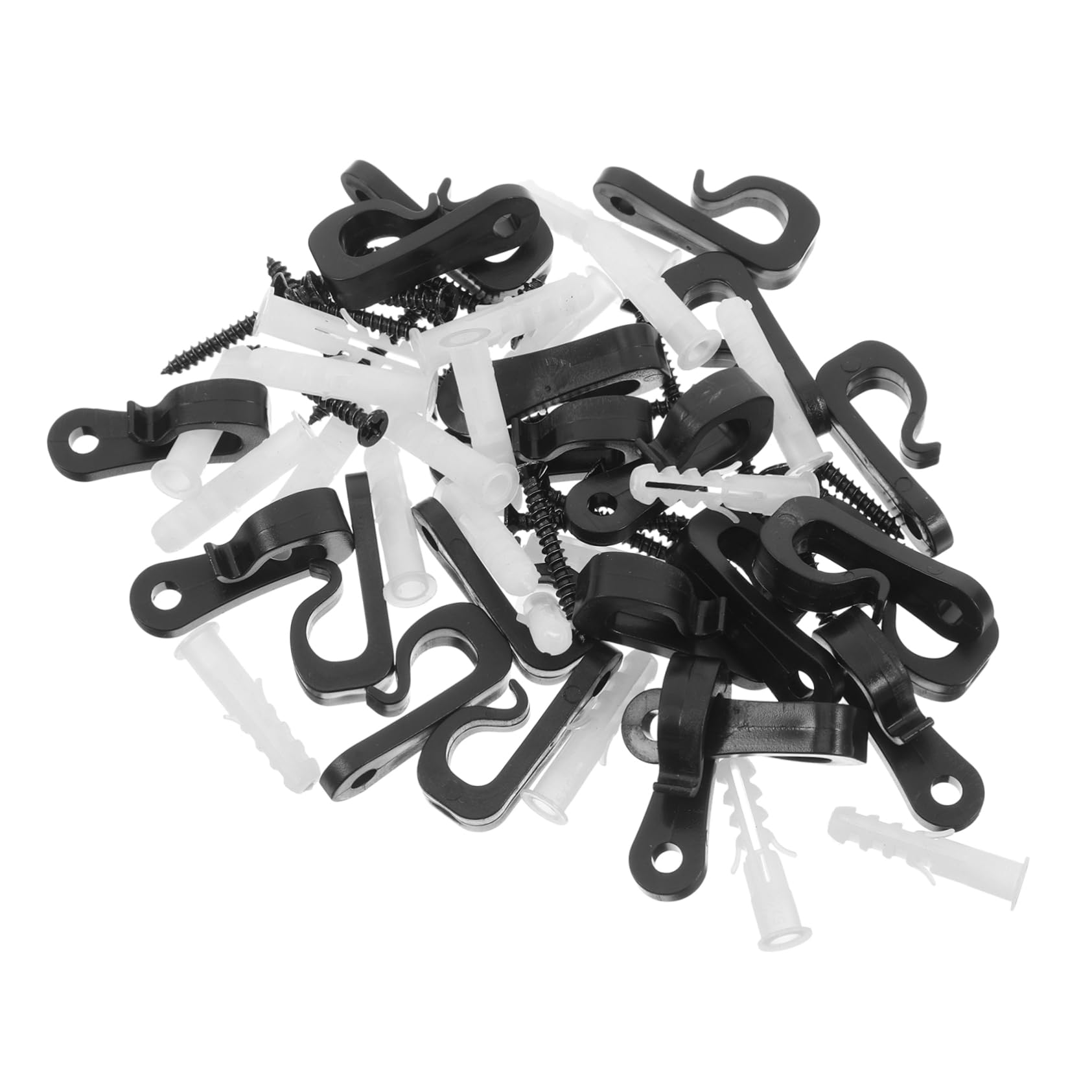 Alipis 20pcs Light Hooks Wire Light Clamps for Indoor Easy Install Screw-in Hooks Stainless Steel Abs for Decorative Latches Hanger