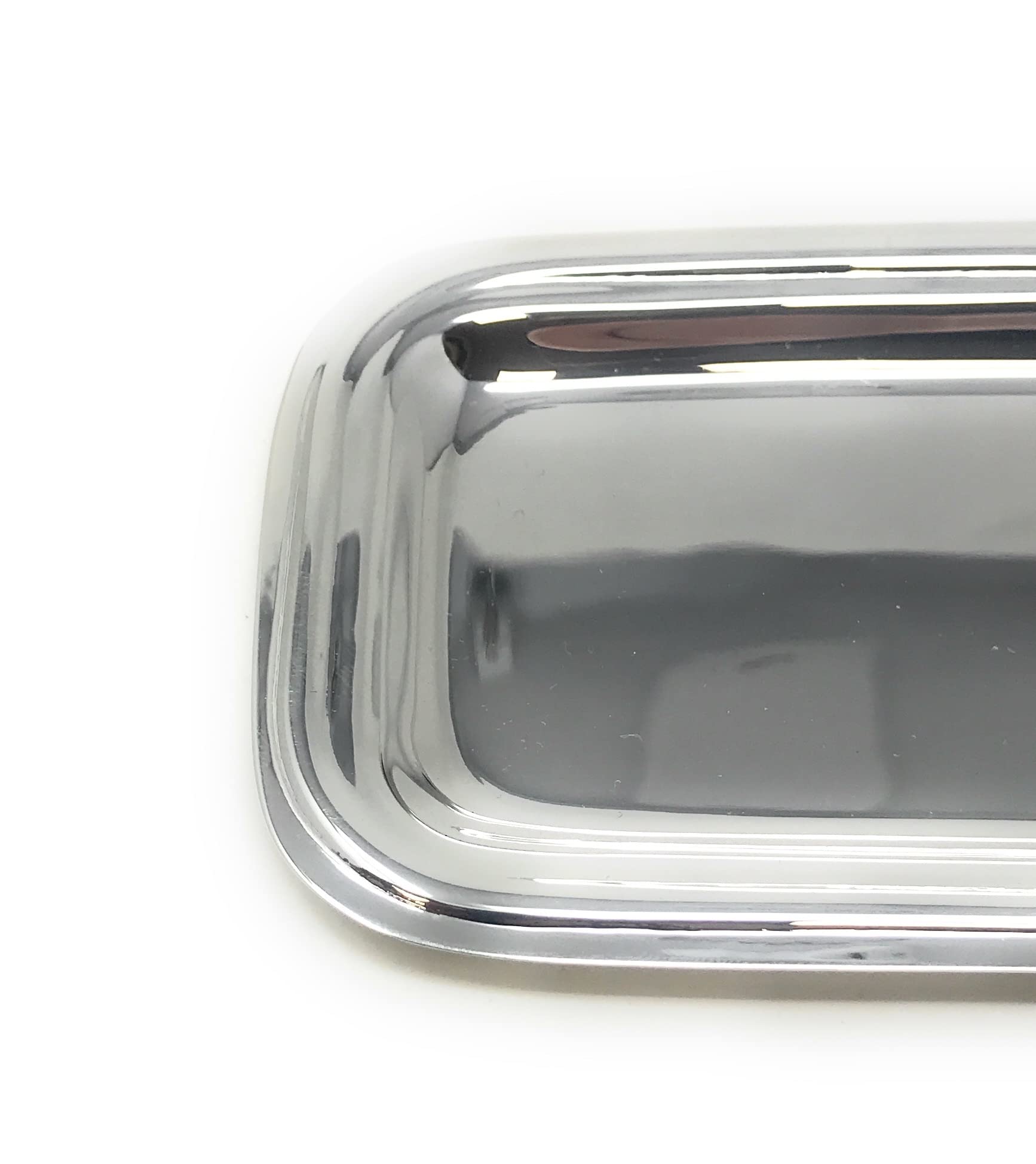 Varotto & Co. Vassoio Portapenne in Metallo Placcato Argento Ottone Argentato Lucido Made in Italy cod.VG01120SP cm 18,5x8x0,7h