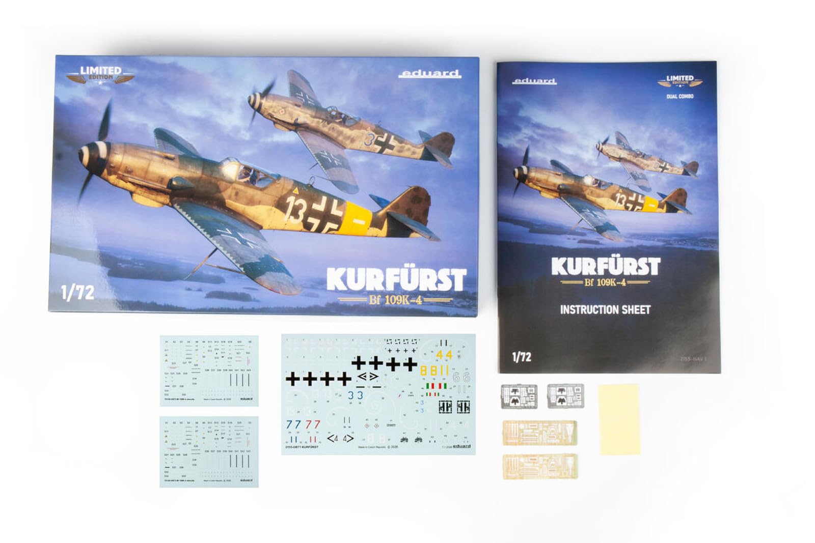 Edualdo 1/72 Dual Combo Limited Edition Coahurst Bf109K Modèle en plastique EDU2155