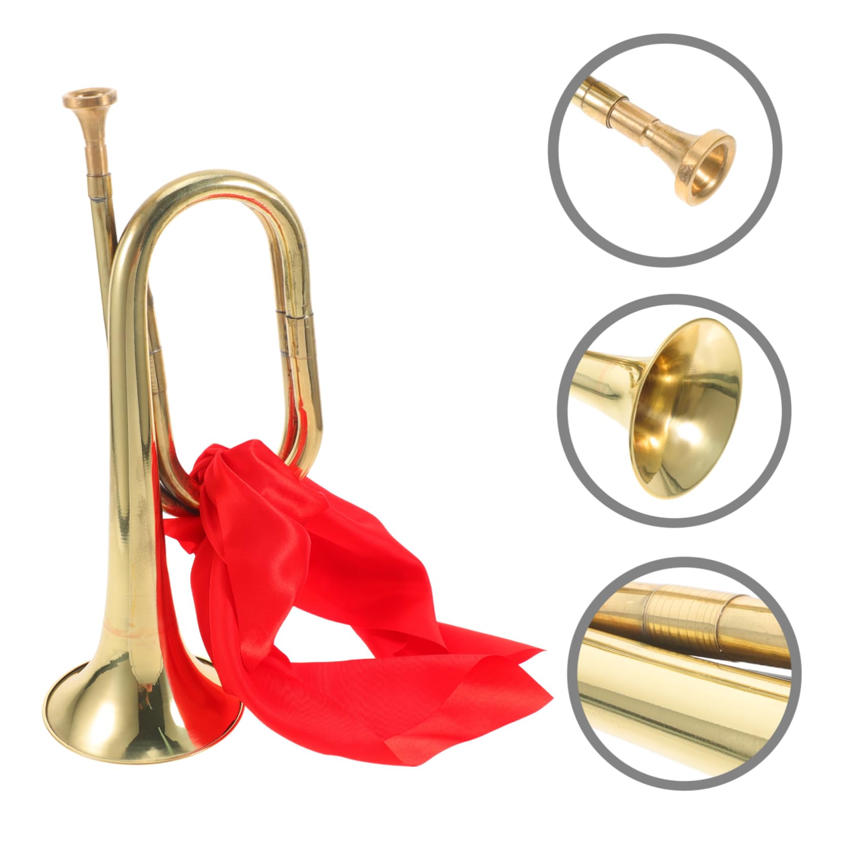 TOYANDONA Tromba Bugle per Principianti in Lega di Rame, Strumento Musicale Leggero e Facile da Suonare, per Orchestra Scolastica e Giovani Musicisti