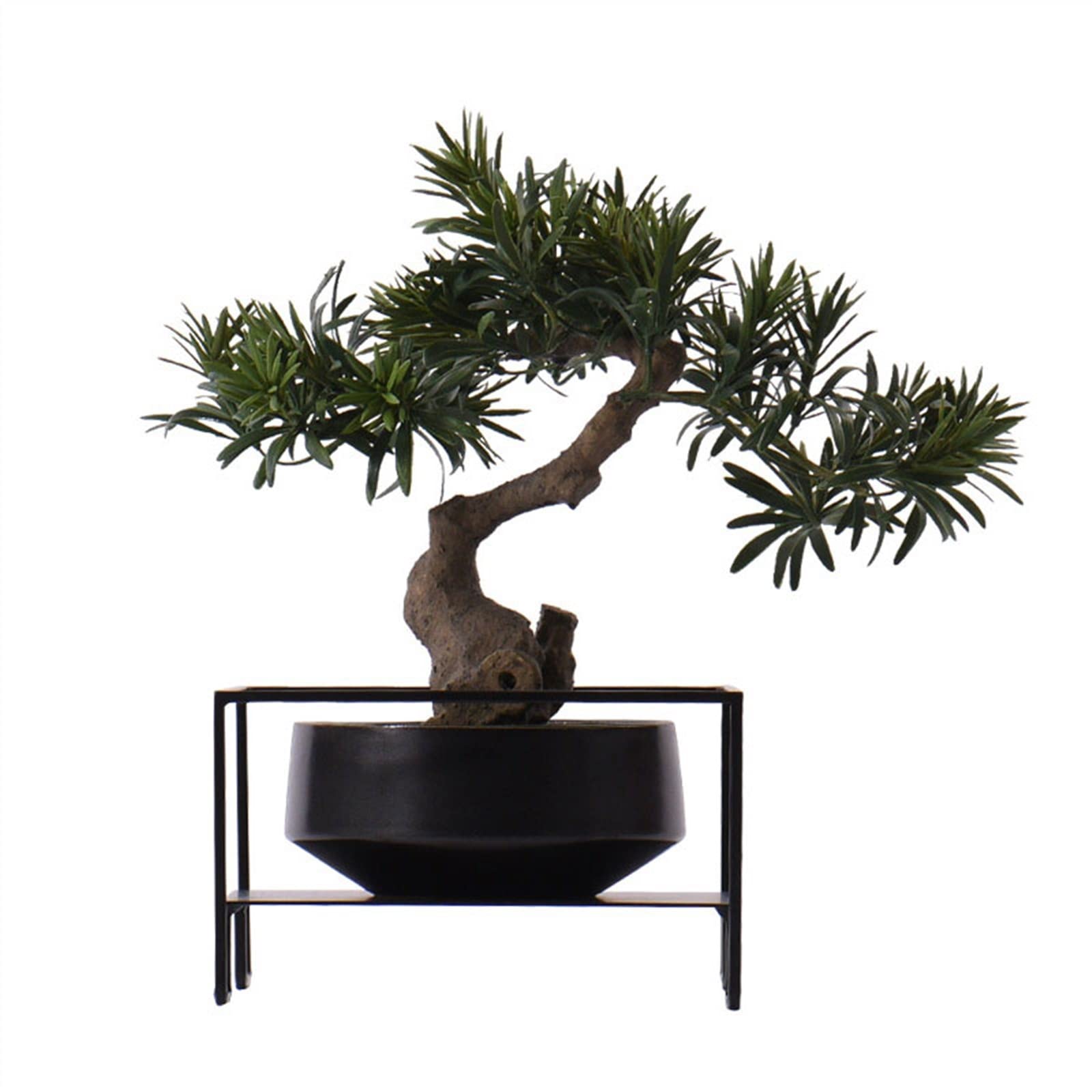 GLJTUO Artificial Trees Artificial Bonsai Tree, Fake Plant Decoration Potted Artificial House Plants Guest-greeting Pine Bonsai Plant with Ceramic Pots Simulated Pine