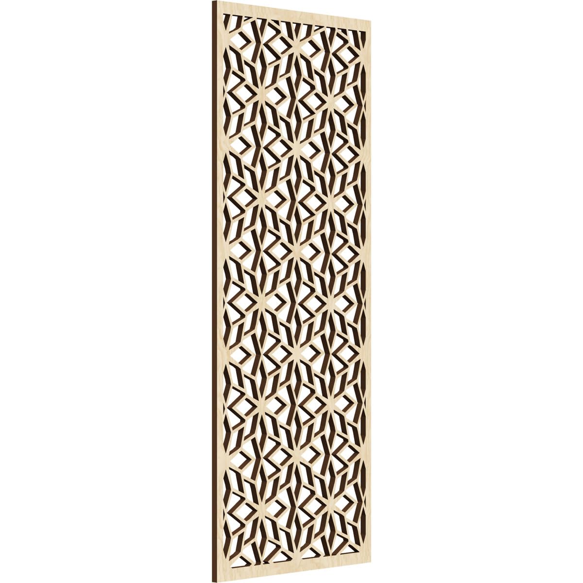 15 3/8"W x 39 3/8"H x 3/8"T Lake Decorative Fretwork Wood Wall Panels, Birch