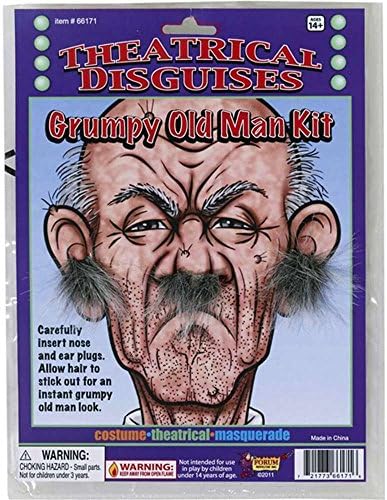 Forum Novelties Men's Cranky Old Man Kit Party Supplies, Standard 66171, Gray image 2