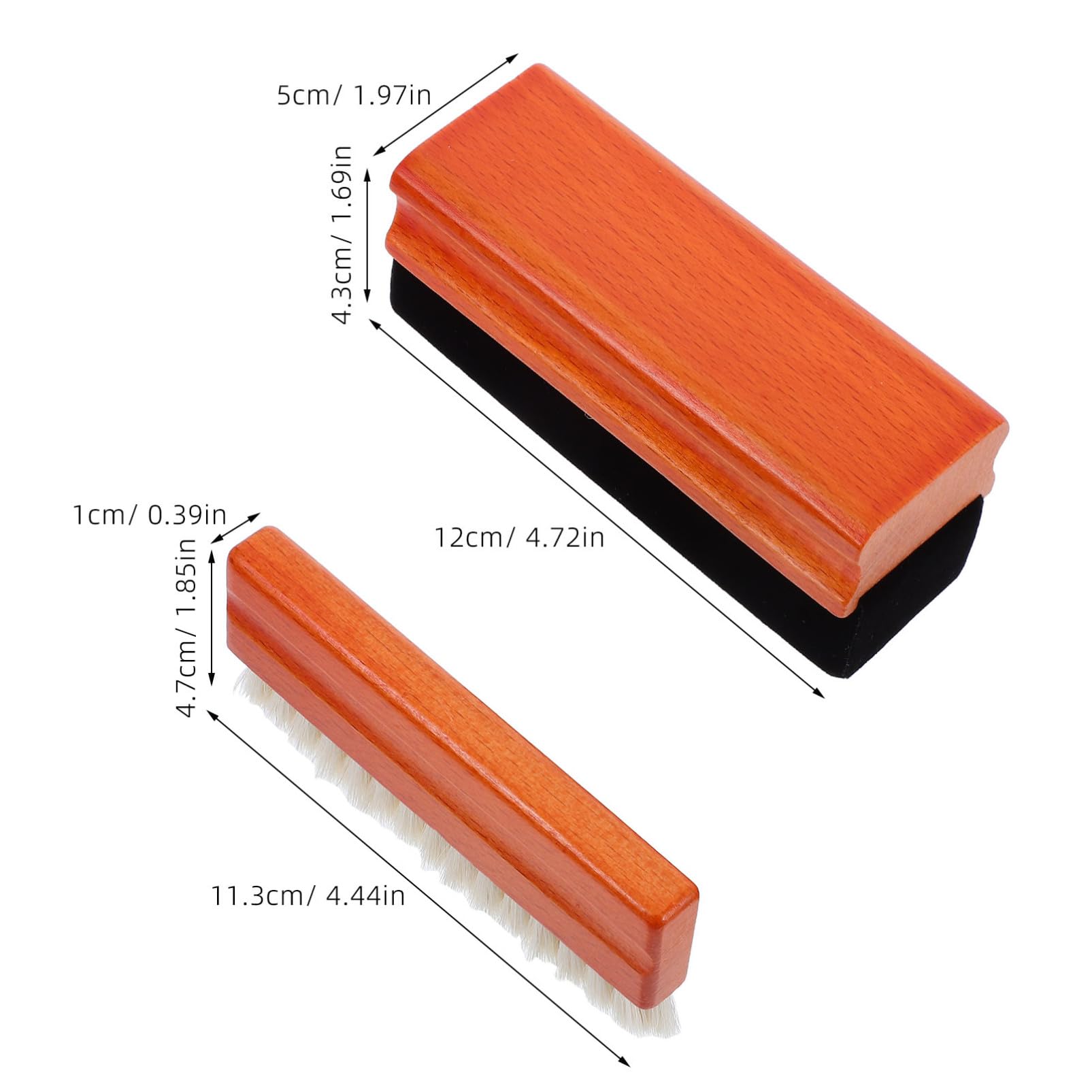 POPETPOP 2pcs Vinyl Record Cleaning Brush Set Handle Soft Bristles -Static Cleaner for Records Essential Accessories for Music Collectors