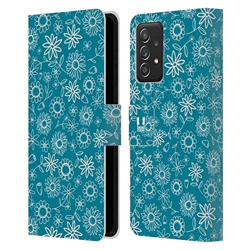 Motifs floraux étui portefeuille Galaxy A52 pour vos sorties en ville