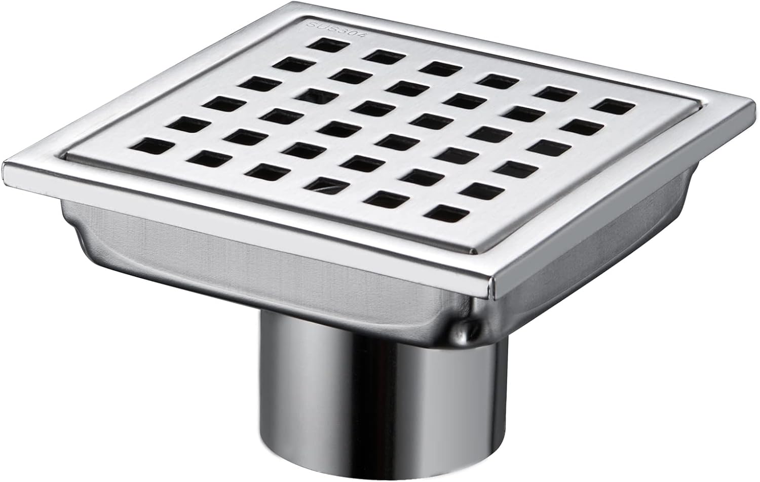 Esnbia 12X4-Inch Linear Shower Drain with Removable Grate, Professional Brushed 304 Stainless Steel Rectangle Shower Floor Drain Manufacturer,Floor Shower Drain with Hair Strainer,Brushed Nickel