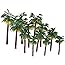 KRISMYA Miniature Plastic Palm Trees Fairy Garden Landscape Bonsai Decor (12 Palm Trees)