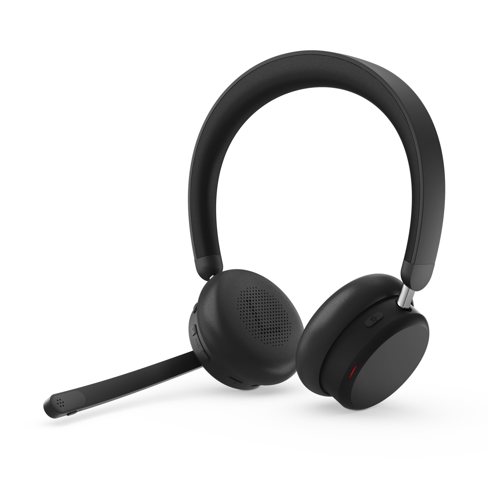 Lenovo 6550 - Headset - On-Ear - Bluetooth - kabellos - aktive Rauschunterdrückung - Schwarz - Zertifiziert für Microsoft Teams