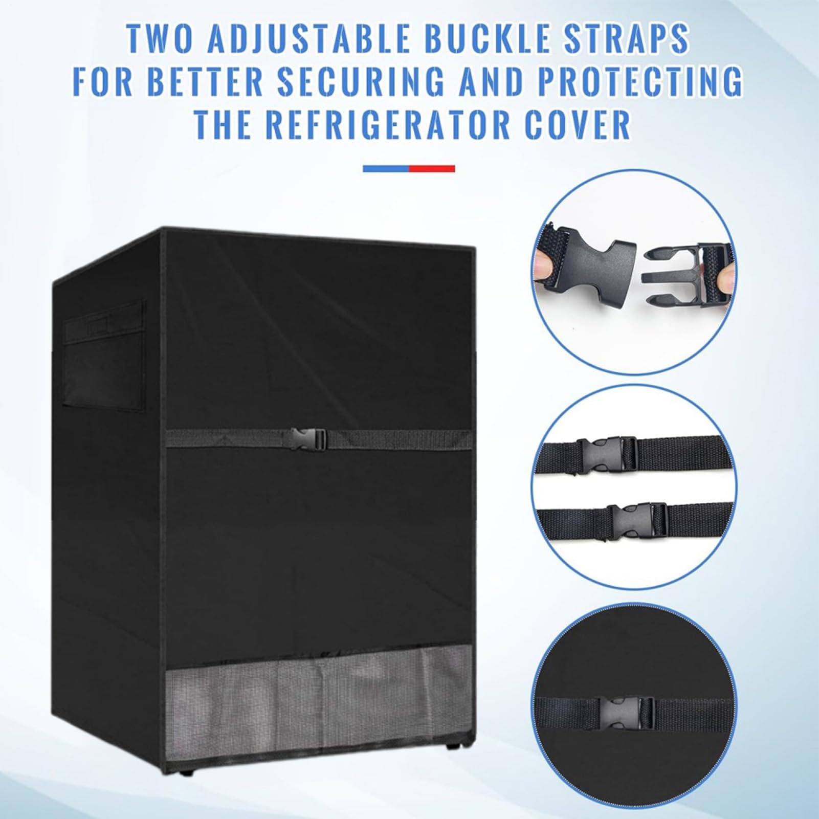 Funda Para Arcon Congelador Exterior Impermeable, Funda Para Refrigerador Exterior, Tela Oxford 210D, Ideal Para Refrigeradores De Bebidas Al Aire Libre, Parte Frontal Enrollable Con Cremalleras