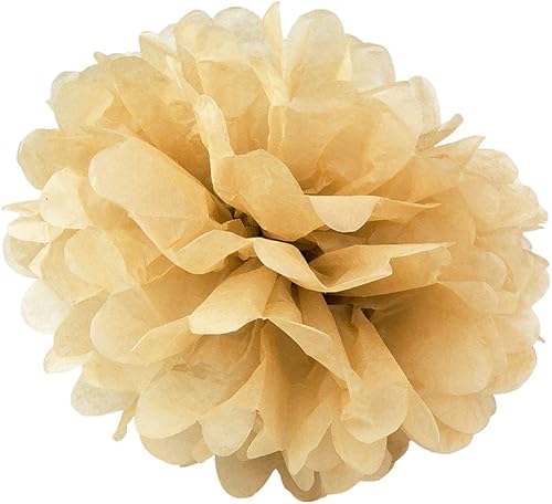 Miniatura 2 de WYZworks Juego de 6 pompones de seda de 12 pulgadas  (6 unidades) para bodas, cumpleaños, novias, baby showers, guardería, decoración, Halloween