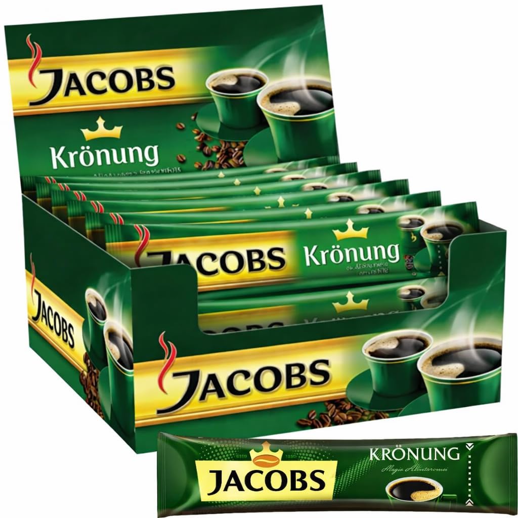 JACOBS 3 w 1 Mild, rozpuszczalny napój kawowy ze śmietanką 32%, delikatny smak, opakowanie 24 filiżanek, natychmiastowa kremowa kawa, 304,8 g (50 sztuk, Jacobs Kronung)