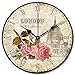 S.W.H Cute Retro estilo redondo Shabby Chic Iglesia Floral reloj de pared Halloween Navidad regalo 10 Inch