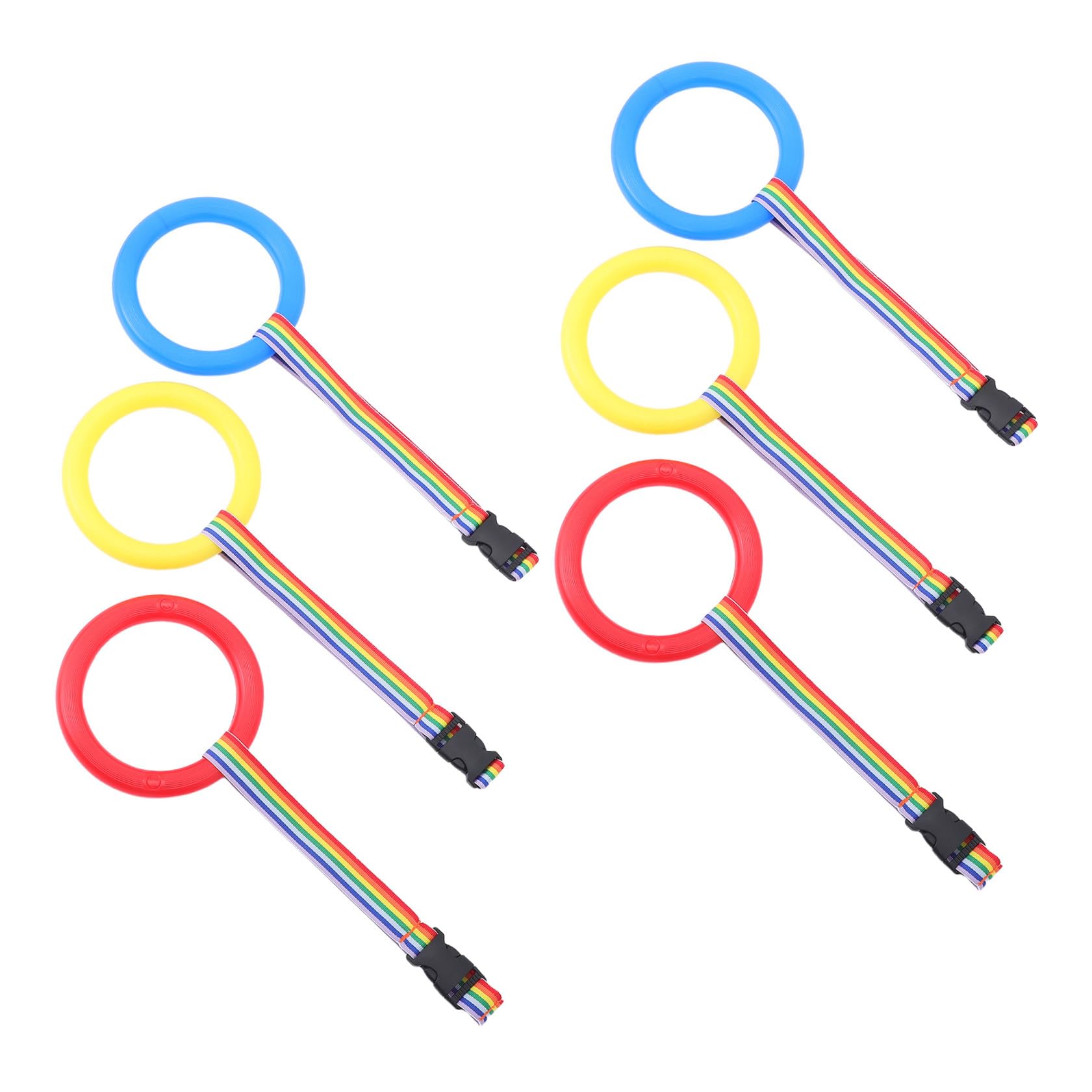 SUPVOX 12 Piezas Cuerda para Caminar Montessori con Asas Desmontables y Anillas Plásticas Cuerda Anti-pérdida para Grupos para Actividades al Aire y Control Guarderías de Colores Amarillo