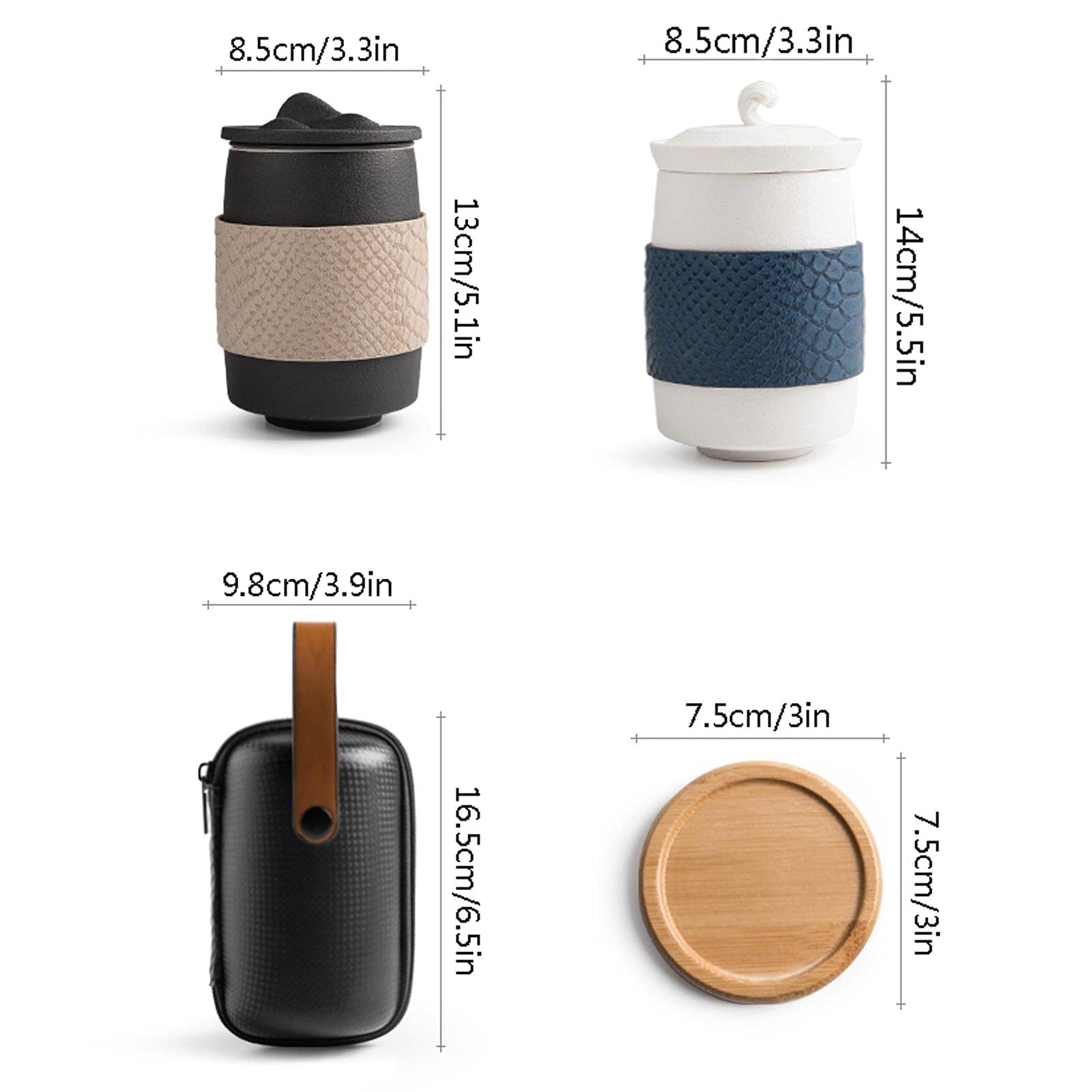 Tasses à Café Tasse à thé en porcelaine avec infuseur et liddeaware avec filtre 10,1 oz for le plateau/café/lait/bureau/à la maison Tasse Café (Color : D)
