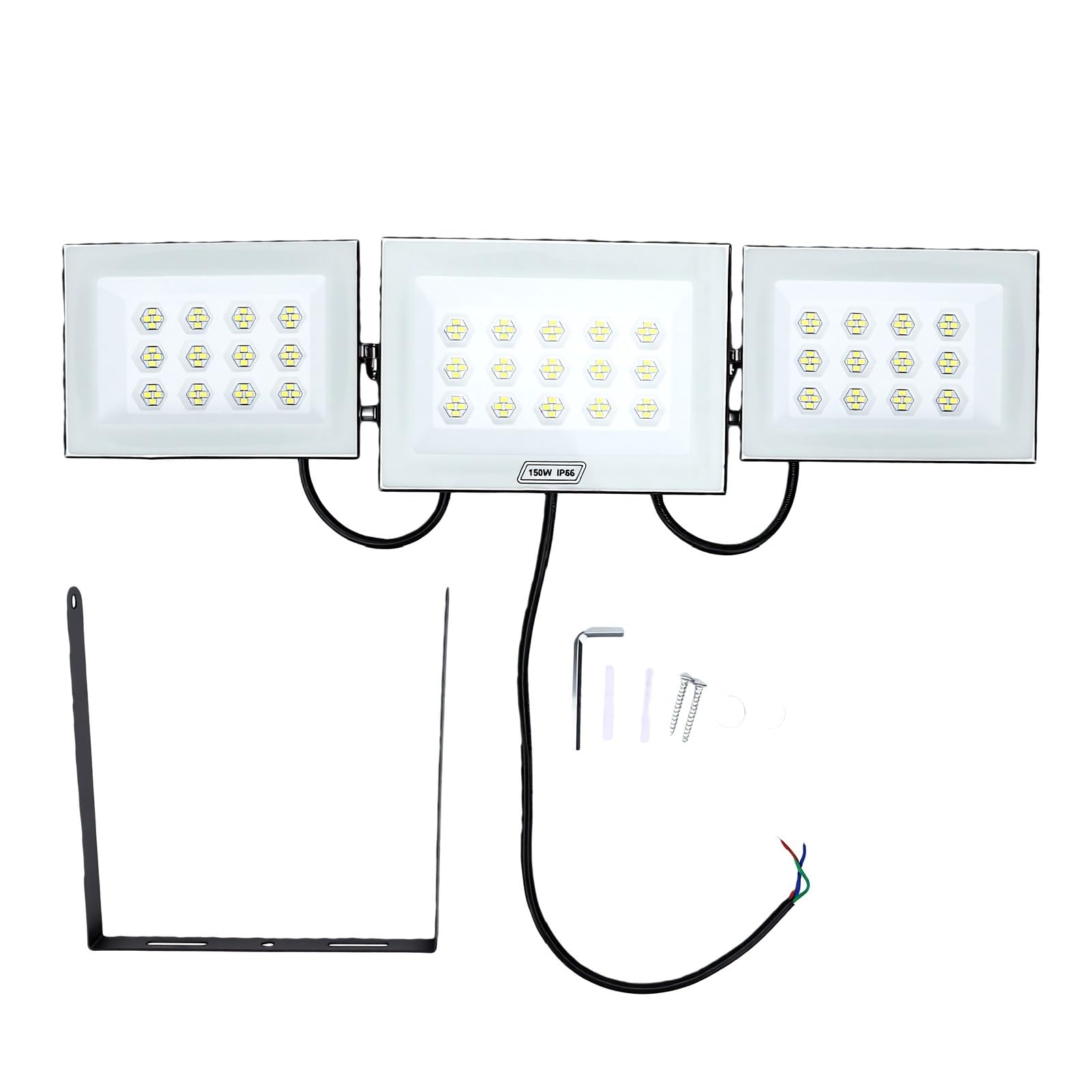 Annadue 150W 3 Köpfe Flutlicht 13500LM 6000K Außen