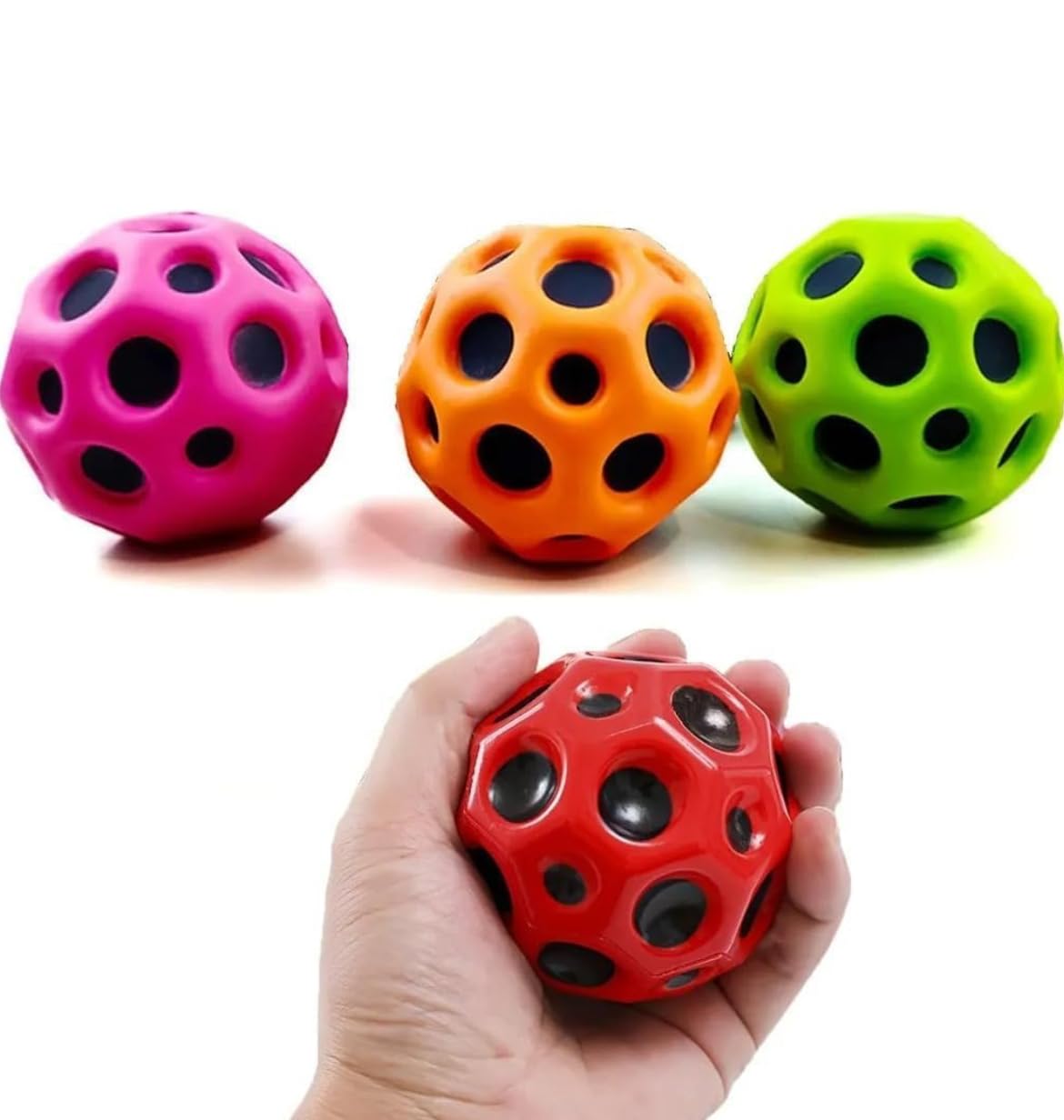 Lai Lai High Jumping Ball Rubber Moon Ball Bouncy Coral Kickball Anti Stress High Space Ball Outdoor Indoor Picnic Ball Sports Training Softball for Children Kids Adults Toys Multicolor Pack of 1 (B0D5RJS9TR) Amazon Price History, Amazon Price Tracker